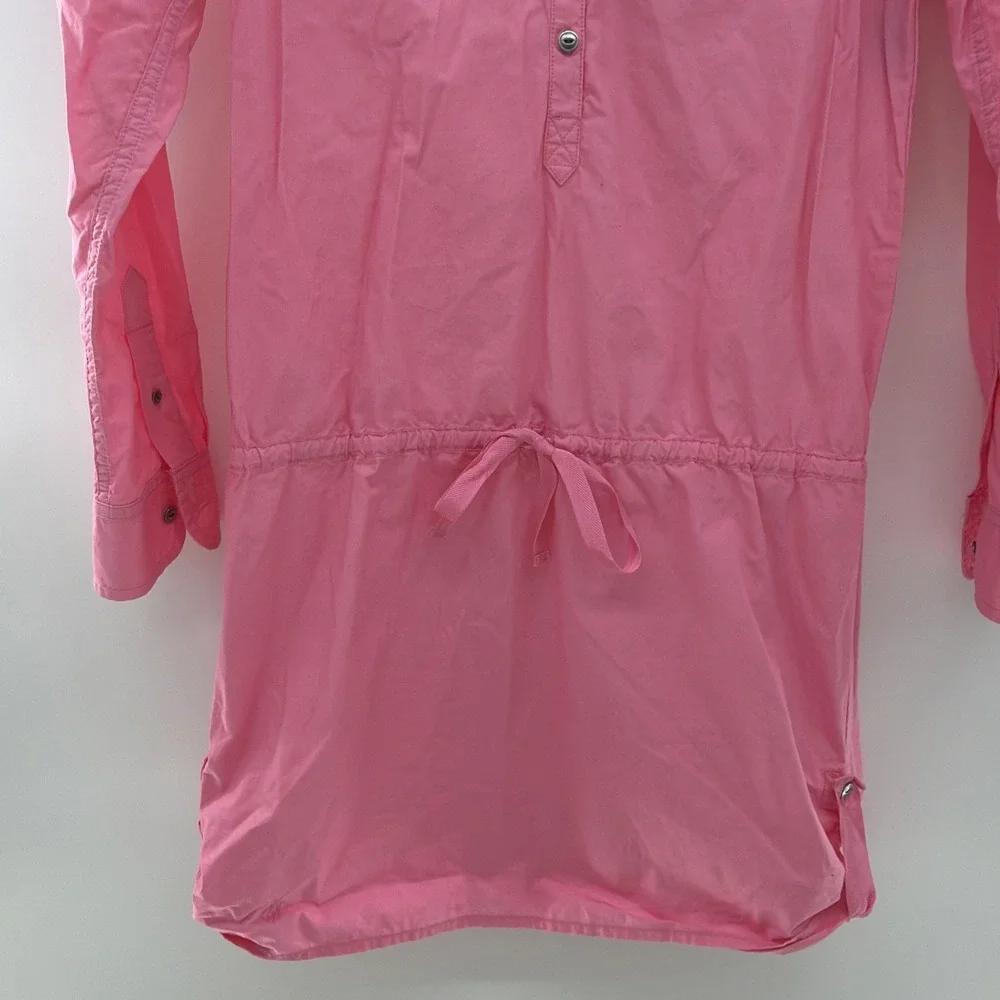 Ralph Lauren Youth/kids 100% Cotton Dress Bubblegum Pink Long Sleeve Size 12